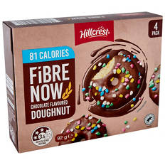Fibre Now Chocolate Flavoured Doughnuts 4 Pack 92g